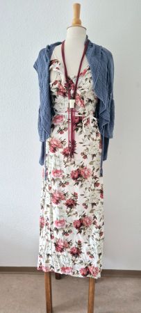 KLEID TALCO S 36 MAXIKLEID SOMMERKLEID,  TOP ZU STRICKJACKE