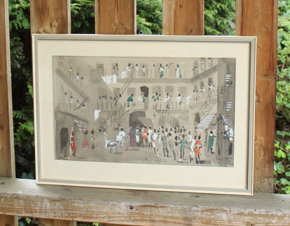 Caspar Neher (18971962) Aquarell Bühnenentwurf + Bess Kaufen