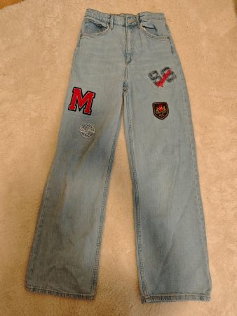 H&M Jeans Hose Gr.158, hellblau, Wide, High Waist, Sommer ☀️