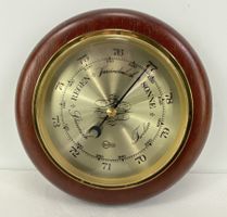 Barigo Barometer Wandgerät Holz Messing Wetterstation 1900er
