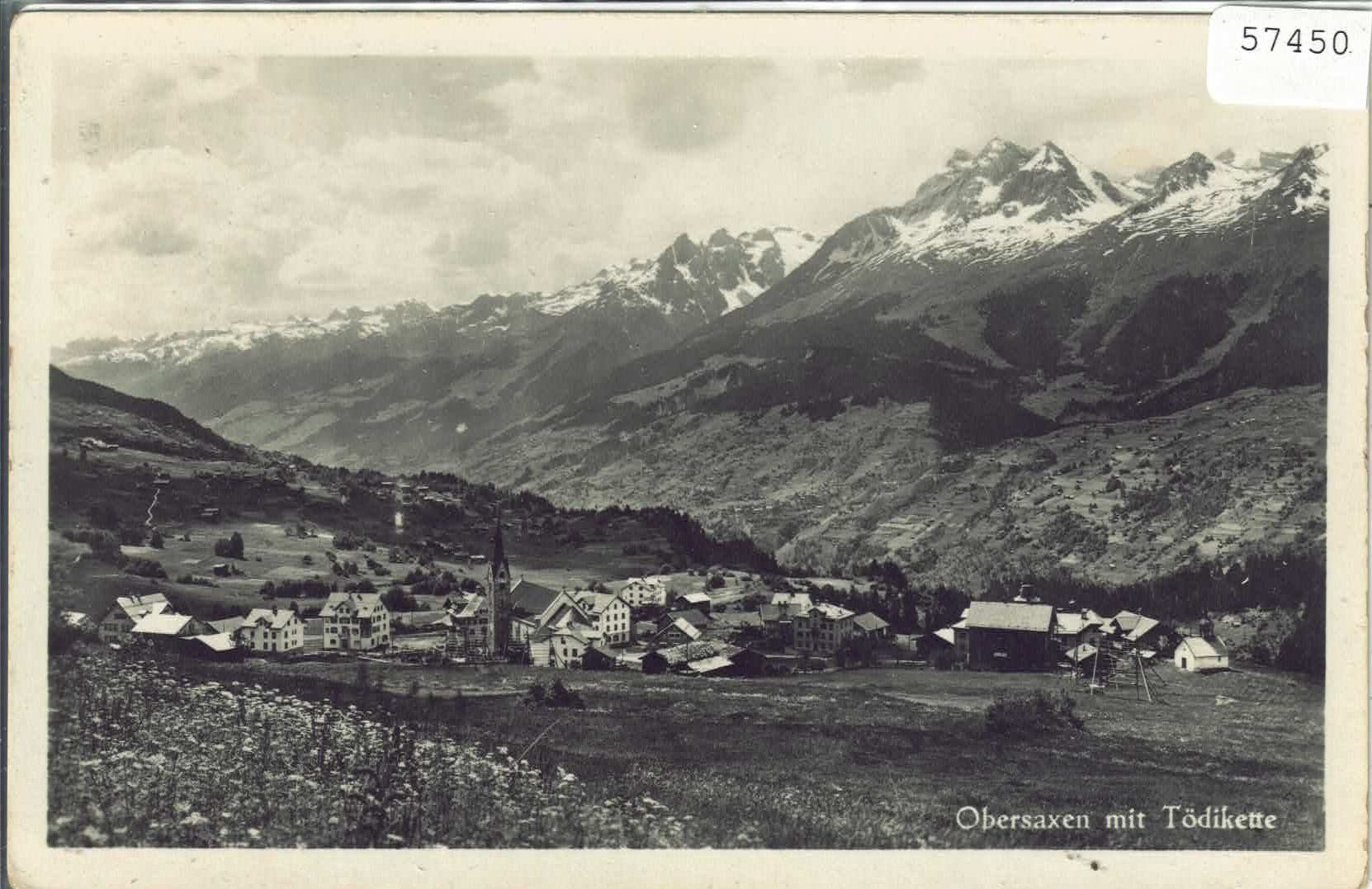 Cartoline postali: Obersaxen - Generalansicht mit Tödikette – Usato da Ettingen venduto da Kartenplanet