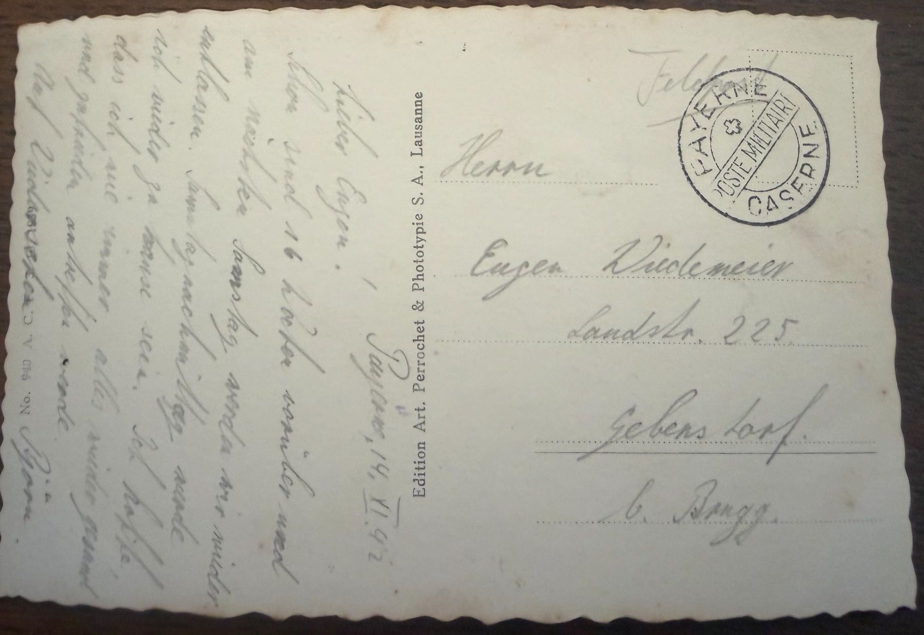 Cartes postales: PAYERNE - Militärpost 1942 - Ansichtskarte – D'occasion à Tegerfelden par siebenmacky 1