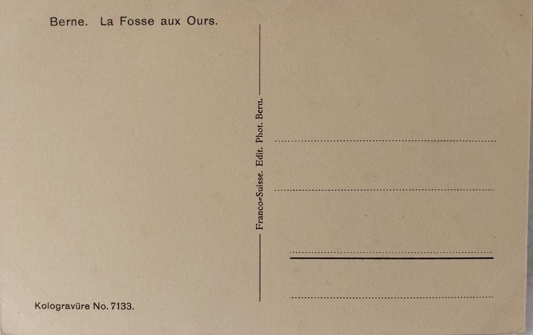 Cartoline postali: BERN  -  La Fosse aux Ours – Usato da Delémont venduto da Domdom1 1