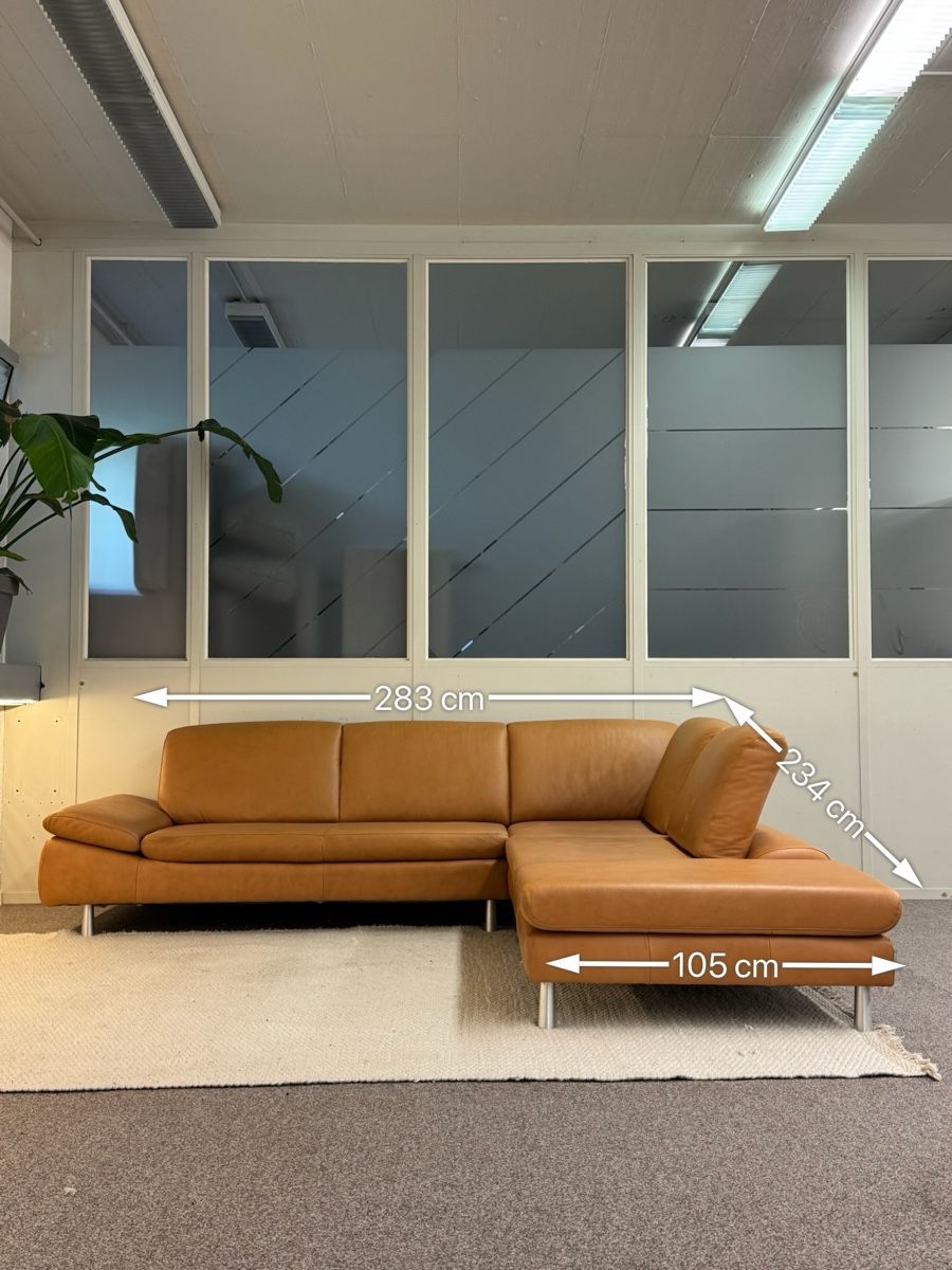 Sofas: W.Schillig Ecksofa, Echtleder, Terrakotta – Gebraucht aus Fehraltorf von Sofalab.swiss 1