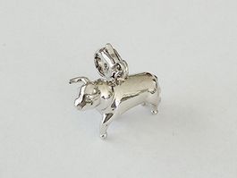Charm "Stier" Silber 925 - Sternzeichen / Amulett - Neu