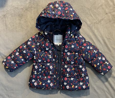 Tommy Hilfiger Mädchen Winterjacke, geblümt, Größe 80 cm