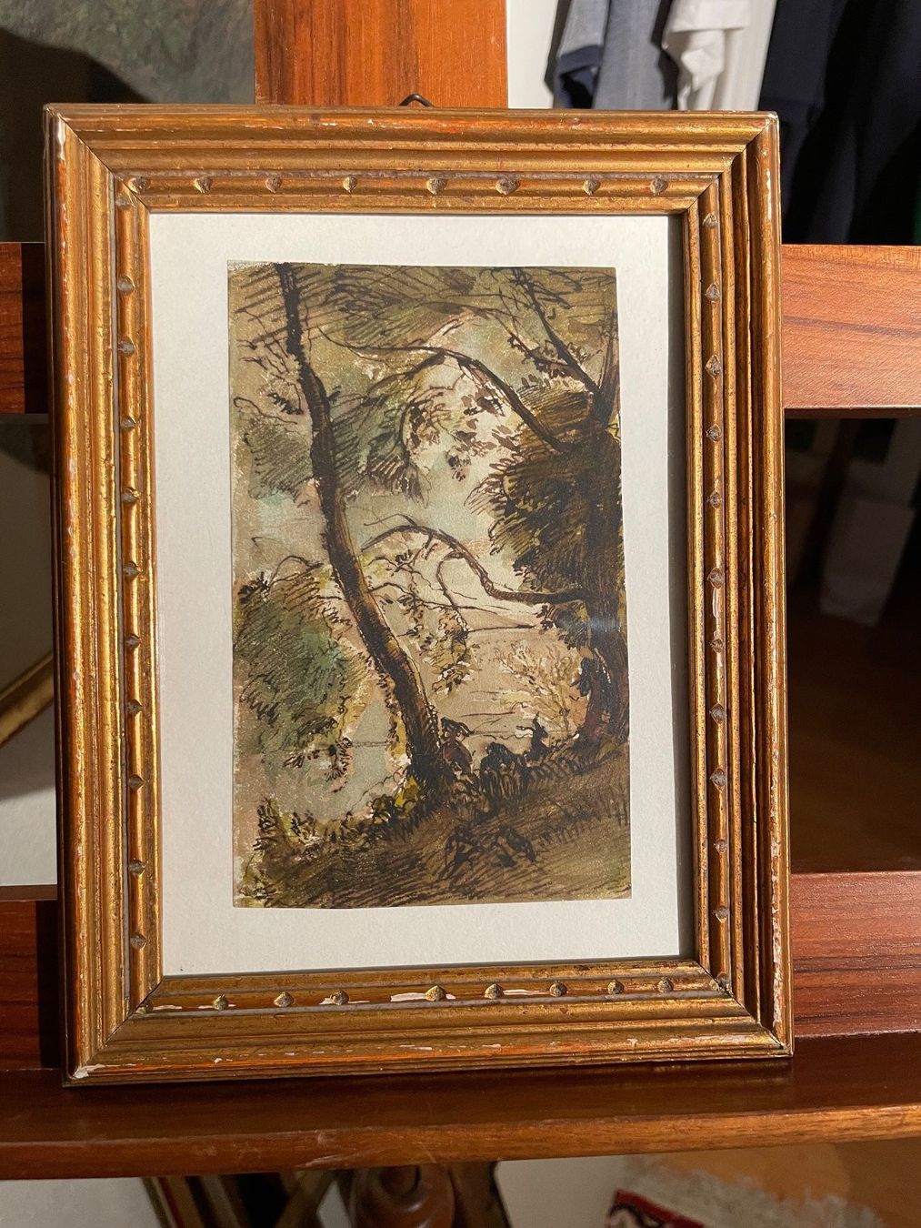 Gemälde: Léon Berthoud Aquarelle bucolique – Gebraucht aus Biel/Bienne von Galaq 2