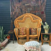 Stuhl Rattan Outdoor Garten Sessel Loungesessel Gartensessel