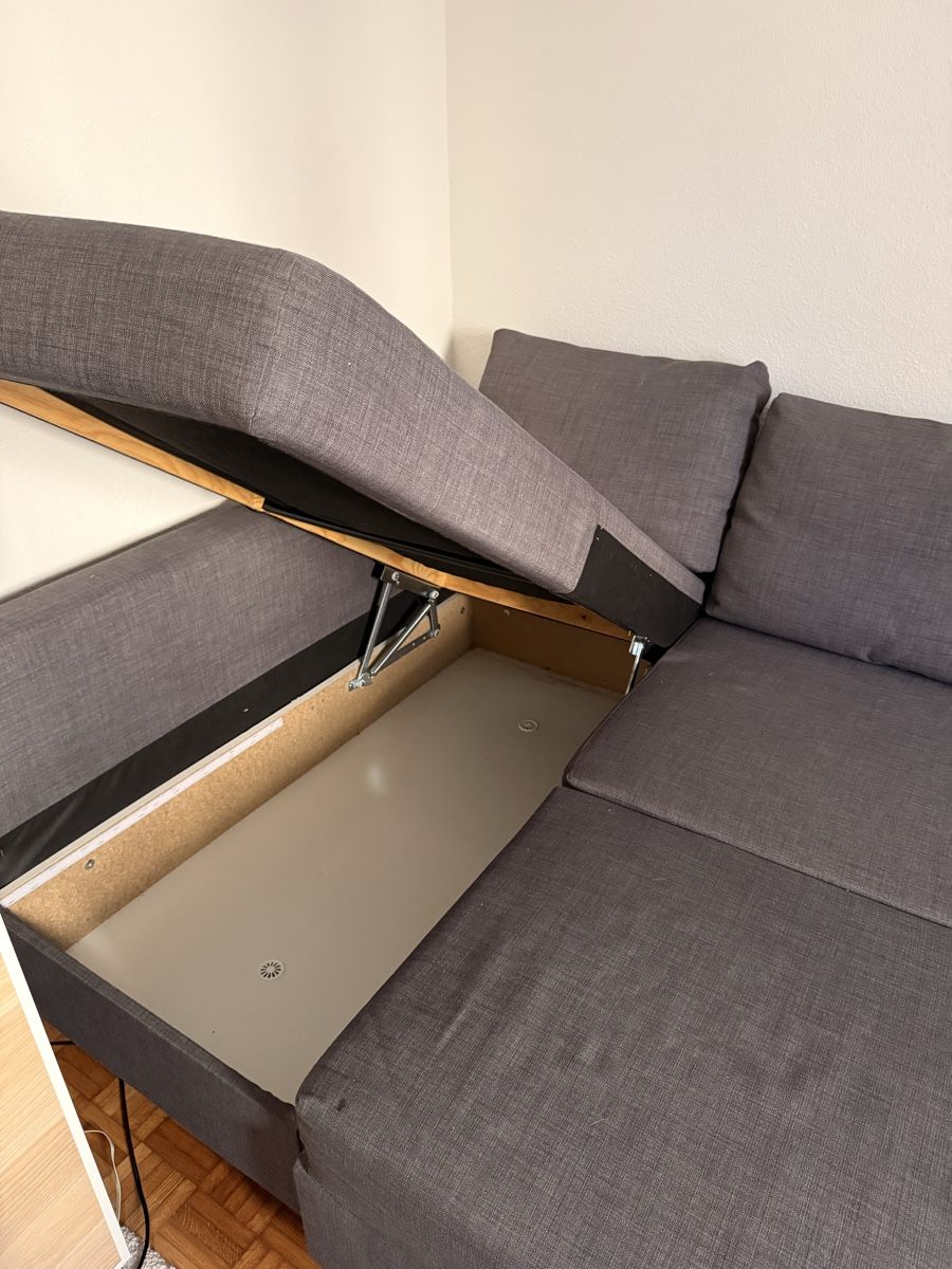 Ikea Divani: Ecksofa Schlafsofa Stoff grau mit Bettkasten – Usato da Rapperswil SG venduto da nad_fh8j 4