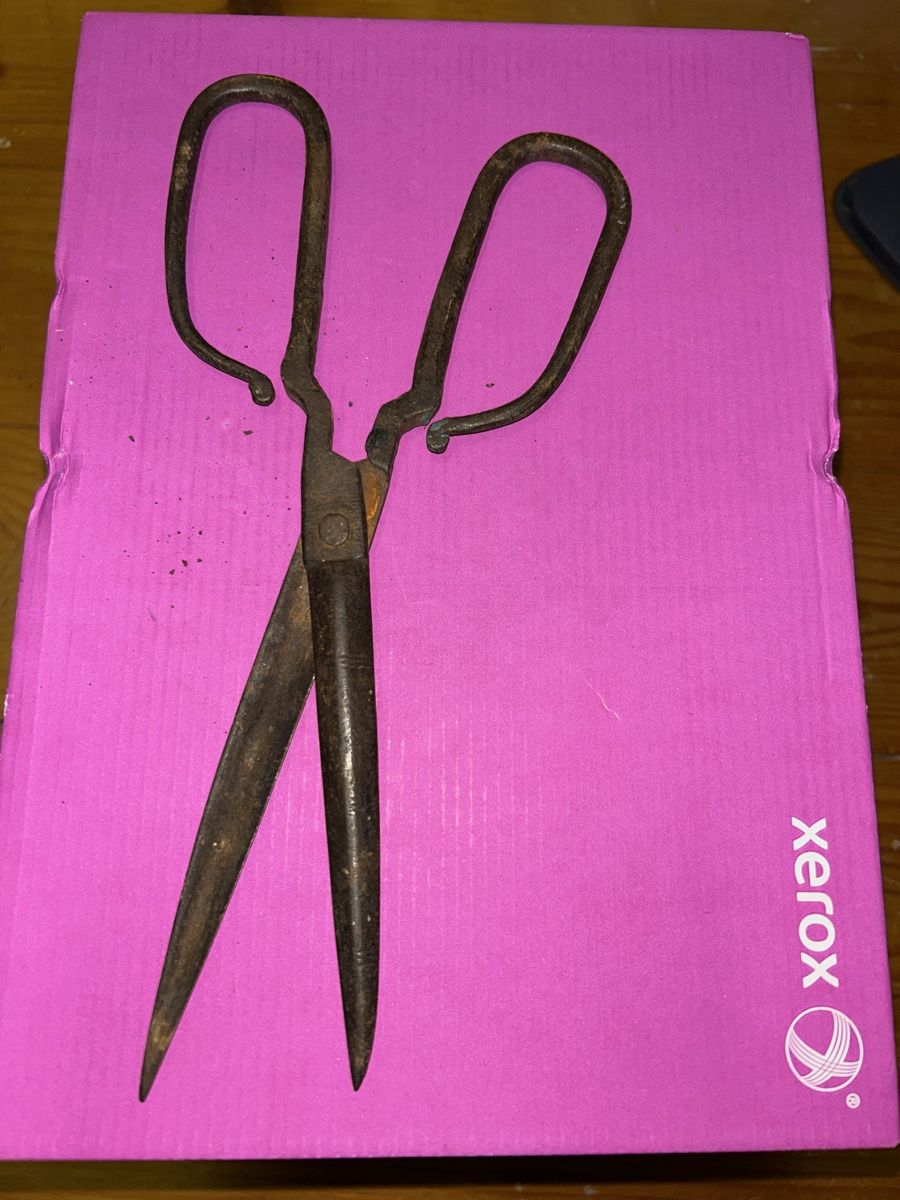 Tutte le decorazioni: Alte, antike Schere, ca. 28 cm lang, rustikal und speziell – Usato da Bretzwil venduto da Artist6