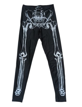 Skeleton, Skelett Leggings Iron Fist - Emo, Gothic, Punk