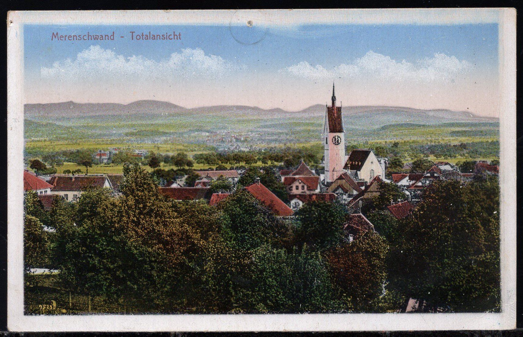Cartoline postali: Merenschwand  -  Totalansicht – Usato da Aarau venduto da kufi44