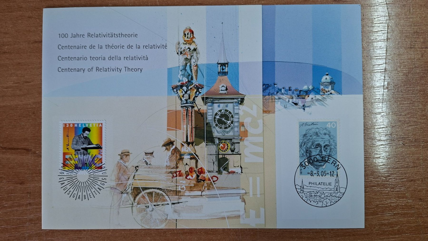 Alle Briefmarken: CH1156 - Albert Einstein, Combifolder no 3 – Gebraucht aus Trélex von Phil_Albert