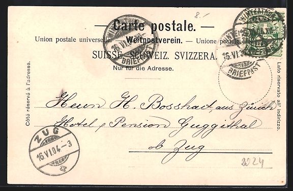 Ansichtskarten: Winterthur, Stadthausstrasse mit Villen – Gebraucht aus Berlin von bartko-reher 1
