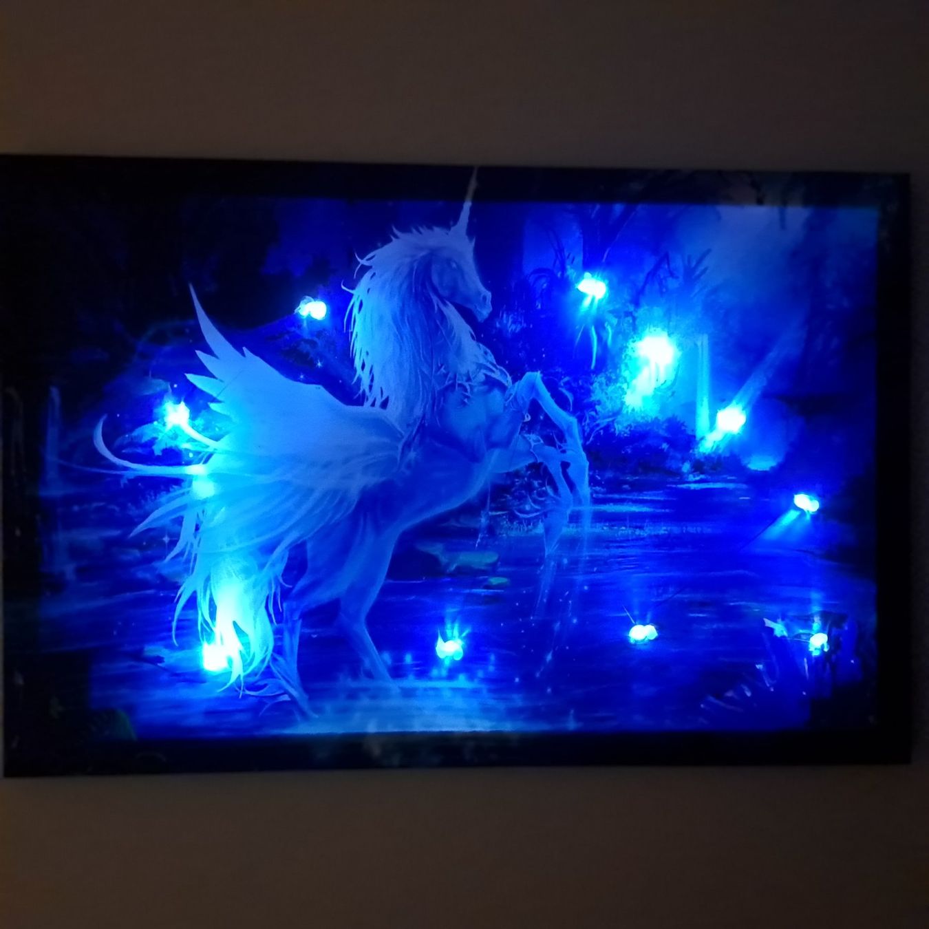 Foto & Immagini: Einhorn Pegasus Neon blue LED Bild – Nuovo e nell'imballaggio originale da Kilchberg ZH venduto da ruedi34 2