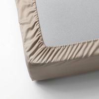 Draps-housse IKEA NATTJASMIN 140x200 cm, blanc, beige, gris