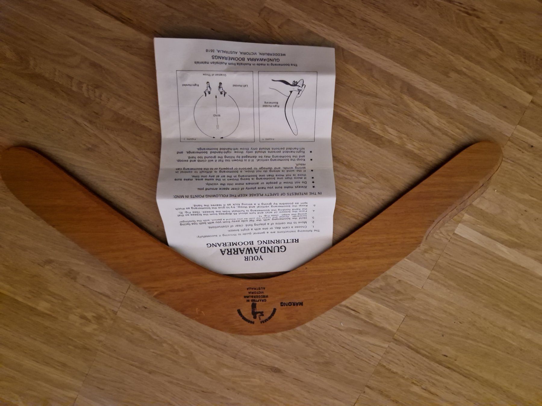 Giocattoli: Original Aussie Bumerang, Gudagarra Relurnding, Holz – Usato da Oberengstringen venduto da reg_fh6d 1