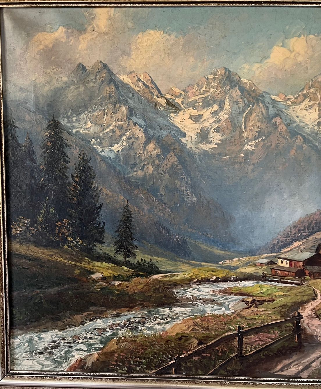 Dipinti: Landschaftsbild von E.Janin ca. 1 m x 80 cm. – Usato da Rutschwil venduto da joz_w5mj 1