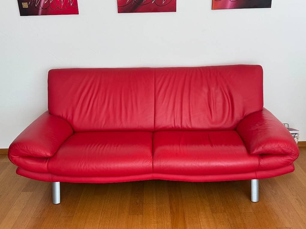 Sofas: Rotes 3er Sofa – D'occasion à Würenlos par Salesman99