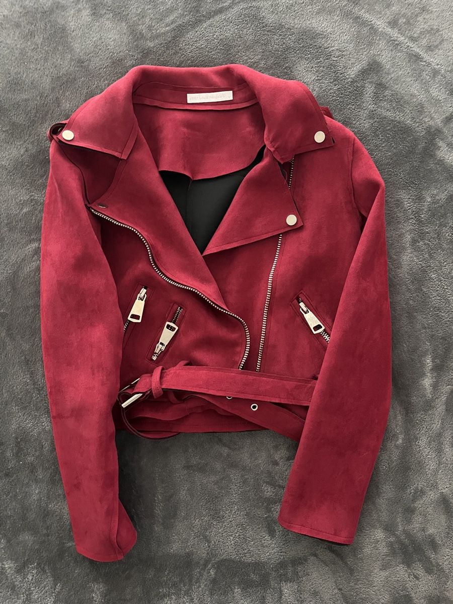Giacche: Veste en daim rouge, classe, taille M – Nuovo (secondo la descrizione) da Meyrin venduto da Sandra6