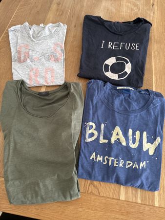 4 Herren T-Shirts Grösse M- Sommer-Look bunt