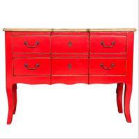Charmante Vintage-Kommode in Rot – eleganter Blickfang