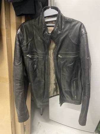 Camel Lederjacke Herren Gr 50 Schwarz NEUWERTIG