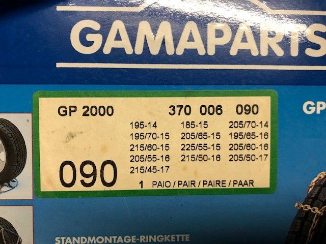Schneeketten: Schneeketten Gamaparts GP 2000 neu – Neu und originalverpackt aus Ebmatingen von desalli 2