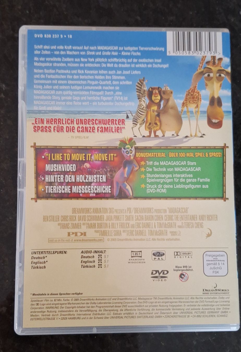 Tutti i DVDs: DVD Madagascar Spielfilm – Usato da Pfäffikon ZH venduto da Shoppi5 1