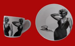 Marilyn Monroe / 1 Tasse mit Untertasse (Espressotasse)