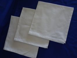 Servietten 3 Stück 45x45cm elfenbeinweiss . 100% Cotton
