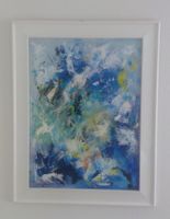 Bild Abstrakt * Öl auf Leinwand * weisser Rahmen * 77 x 97cm