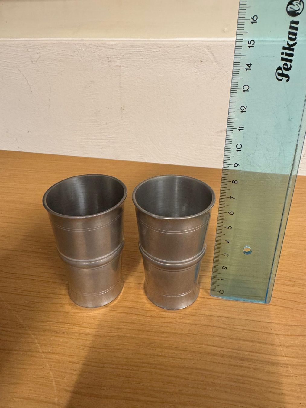 Tassen: 2x Vintage Metallbecher ALFAG – Becher Set ca. 7cm – Gebraucht aus Birsfelden von inf_l2yy