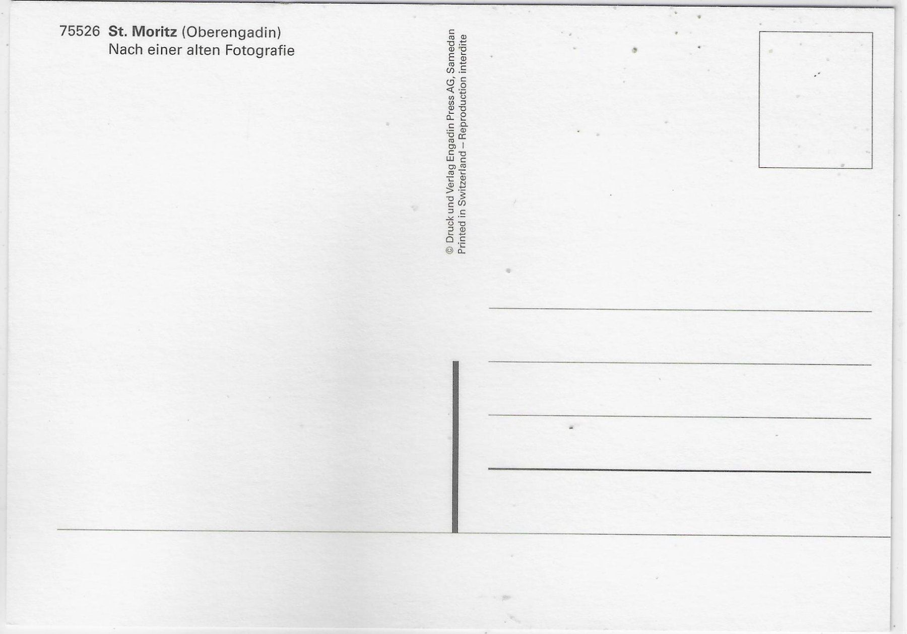 Cartoline postali: St. Moritz - Schlitteln - Repro – Usato da Ettingen venduto da Kartenplanet 1