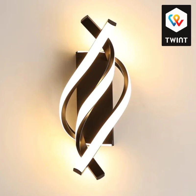 Lampes: Lampe murale LED en forme de spirale incurvée, – Neuf avec emballage d'origine à Saignelégier par onekeystore
