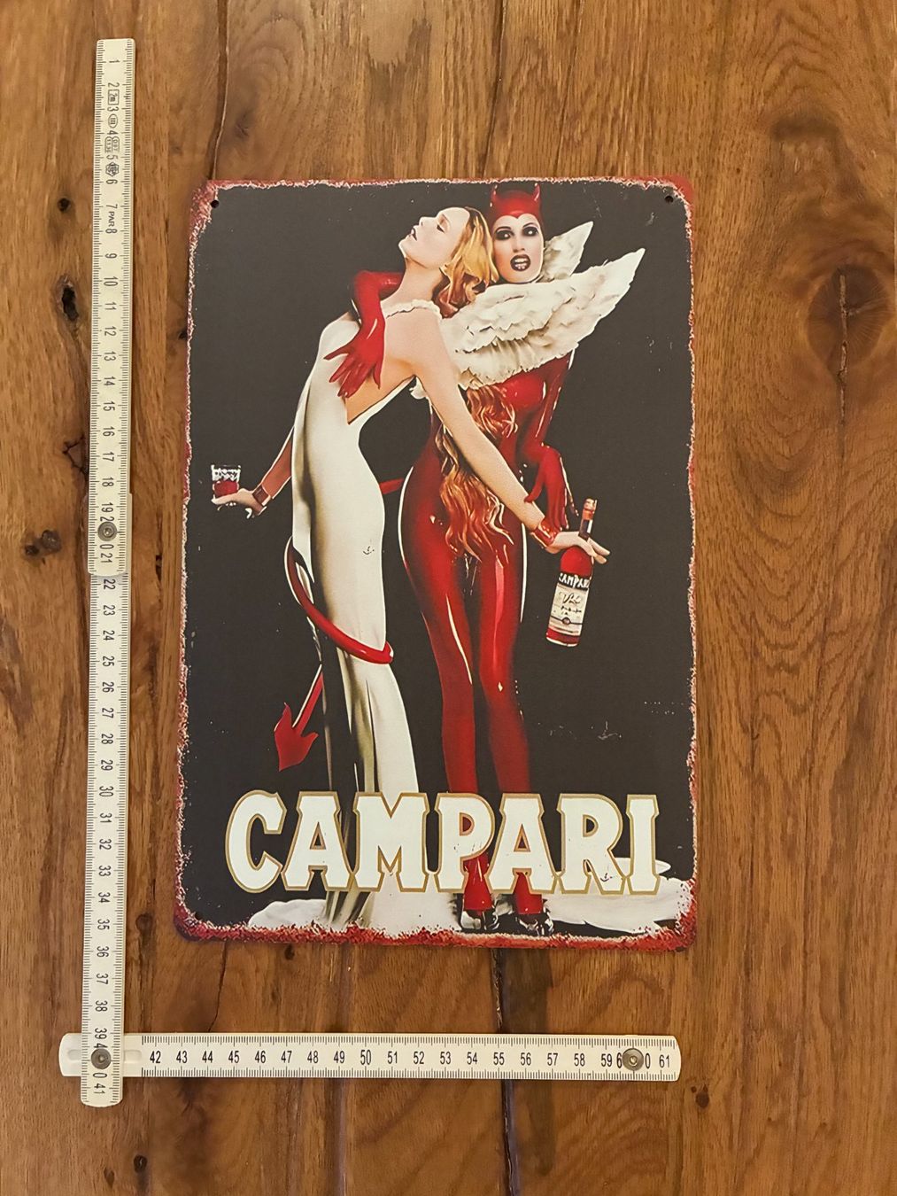Campari Insegne: Schönes Campari Schild - Engel und Dämon - neu!!! – Usato da Bremgarten AG venduto da Eurotiz 1