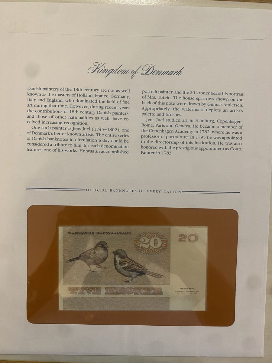 Billets de banque: Banknotenbrief Dänemark – Neuf (Voir description) à Muralto par Alex1912 1