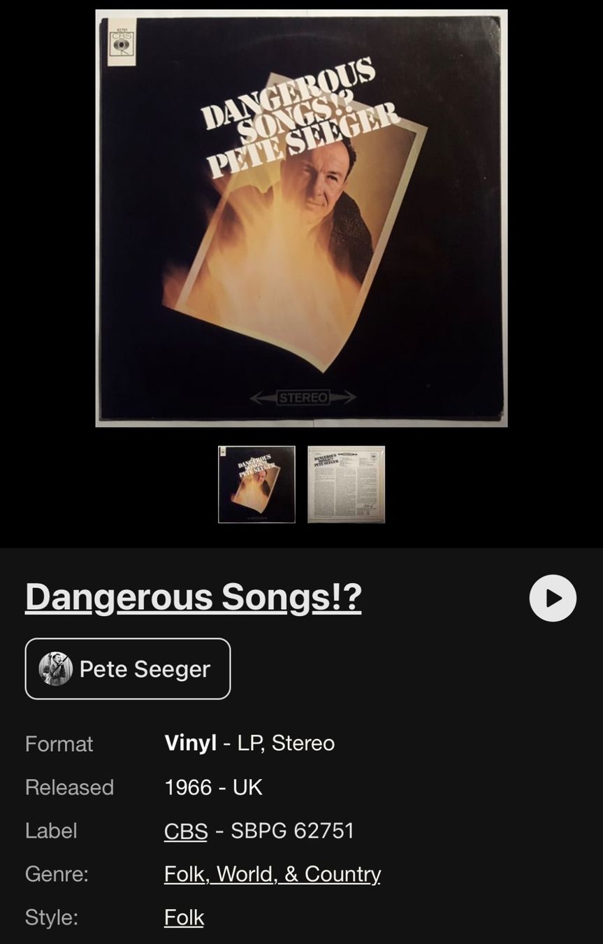 Dischi in vinile: Pete Seeger, einschließlich eines signierten Albums – Usato da Döttingen venduto da zha_xh2w 3