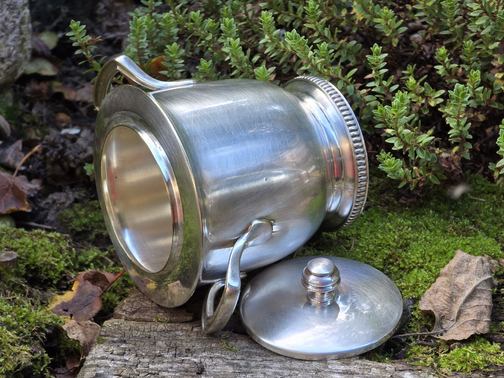 Zuccheriere: Versilbertes Dose mit Deckel, Vintage Stil – Usato da Walkringen venduto da Vanuca 3