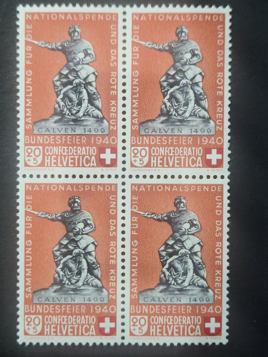 Tutti i francobolli: Pro Patria B7    4 block postfrisch** – Usato da Bouveret venduto da hckoala