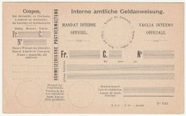 Ganzsache  Postformular Interne amtliche Geldanweisung