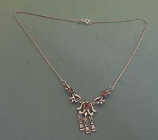 Kette 925 Silber mit echten Bernsteinchen