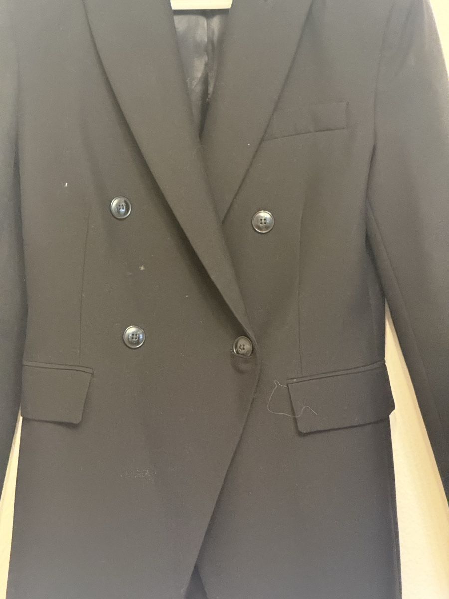 Mango Giacche: MANGO Selection – Black Tailored Double-Breasted Blazer – Usato da Zürich venduto da liu_5dzz 2