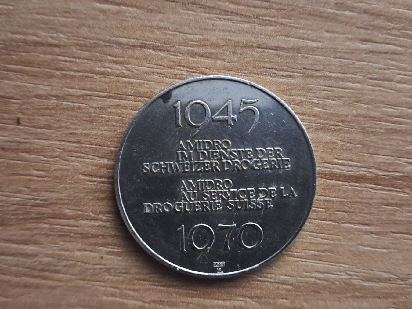 Tutti le monete: Amidro Silbermünze 1970 – Usato da Lengnau AG venduto da Mydonja 1