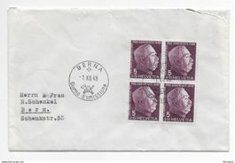 PJ 4er Block FDC 1948 Italienisch