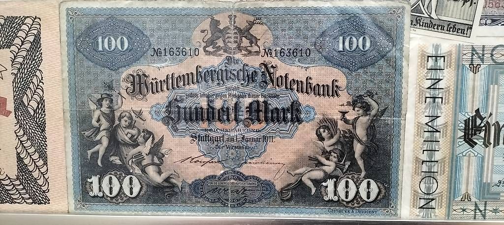 Banconote: Sammlung Reichsbanknoten  – Usato da Steinach venduto da Tsgweh 8