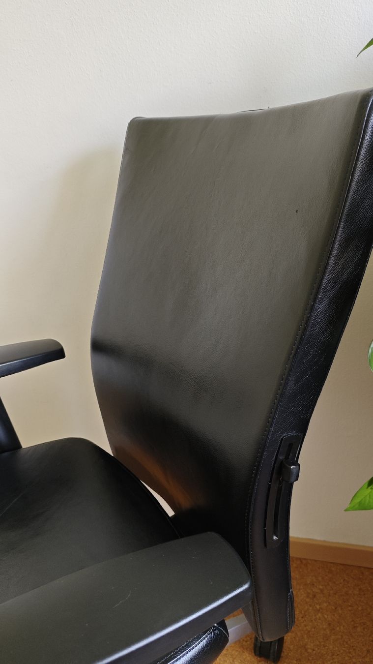 Stühle: Bürostuhl, Echt-Leder, Schwarz – Gebraucht aus Brüttisellen von leschBCS1 5