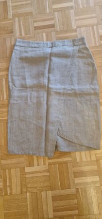 Lamberto Losani 100% Leinen Rock Gr 38