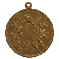 Schützenmedaille GE 1887 Genf Tir Fédéral 24 Juillet 4 Aout