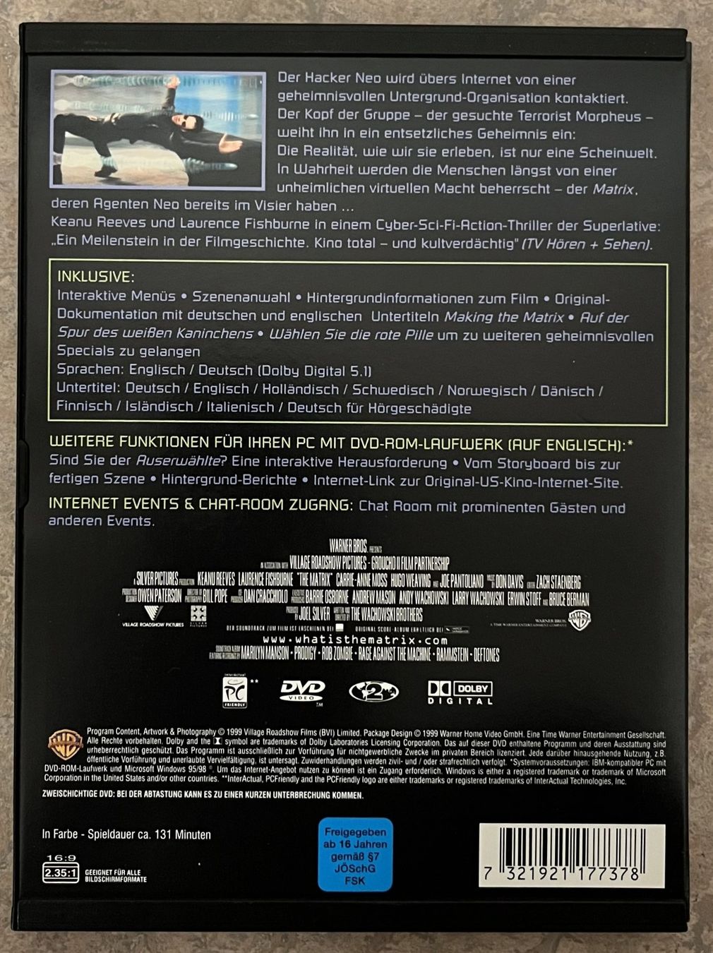 Tutti i DVDs: DVD Matrix (Keanu Reeves, Laurence Fishburne) – Nuovo (secondo la descrizione) da Oberägeri venduto da SpidiamSee 1
